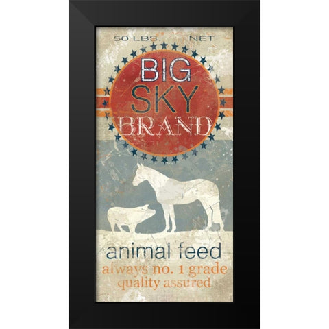 Feed Sack II Black Modern Wood Framed Art Print by Robinson, Carol