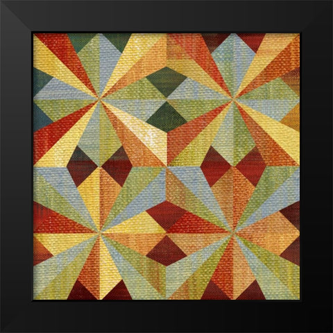 Kaleidoscope Quilt I Black Modern Wood Framed Art Print by Craven, Katrina