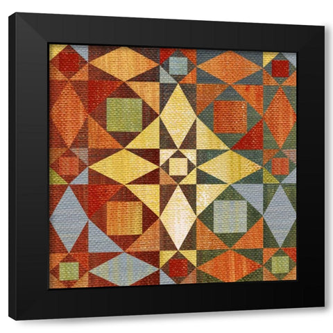 Kaleidoscope Quilt II Black Modern Wood Framed Art Print by Craven, Katrina