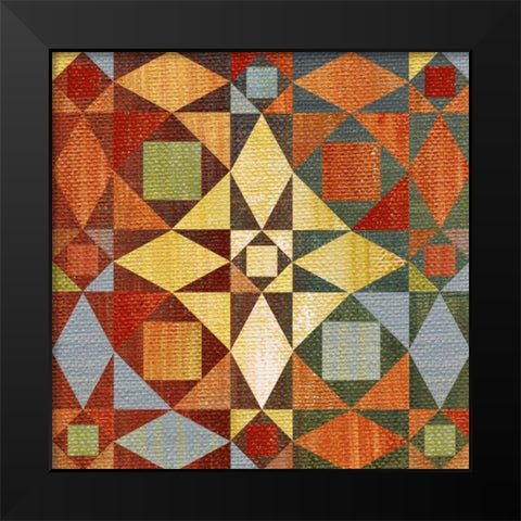 Kaleidoscope Quilt II Black Modern Wood Framed Art Print by Craven, Katrina