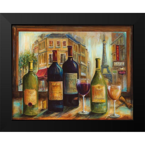 Bistro de Paris Black Modern Wood Framed Art Print by Dunlap, Marilyn