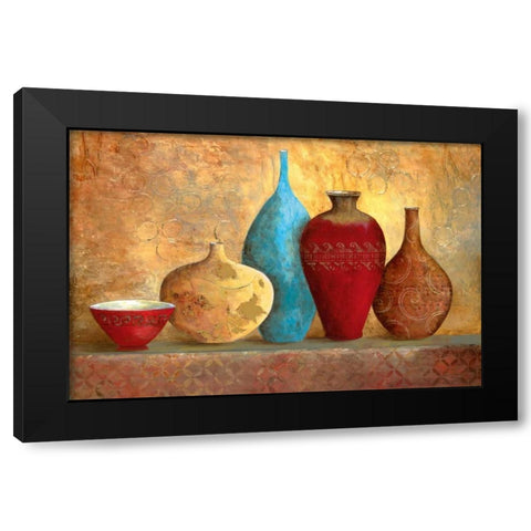 Villa Romantica Black Modern Wood Framed Art Print by Tava Studios