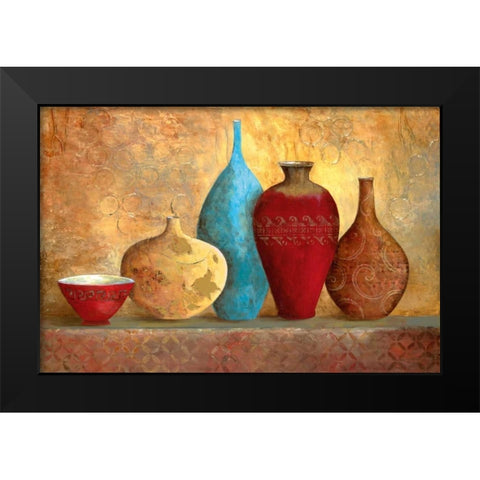Villa Romantica Black Modern Wood Framed Art Print by Tava Studios