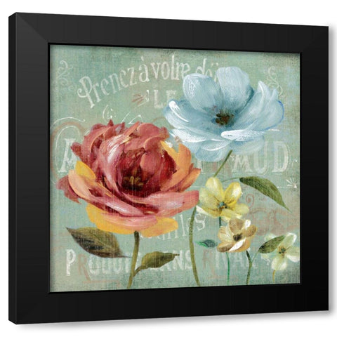 Le Jardin de Paris III Black Modern Wood Framed Art Print with Double Matting by Robinson, Carol