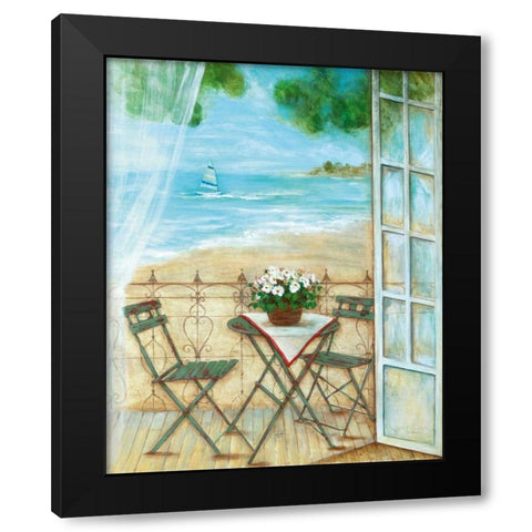 Veranda Vista I Black Modern Wood Framed Art Print with Double Matting by Tava Studios