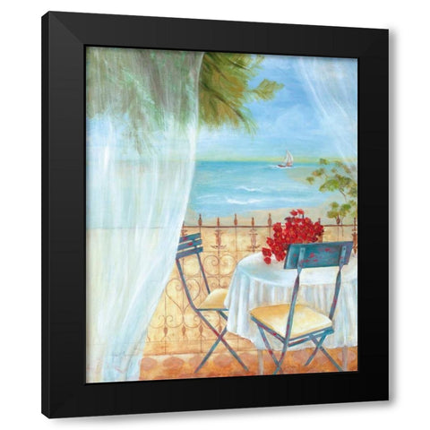 Veranda Vista II Black Modern Wood Framed Art Print by Tava Studios