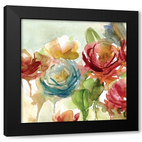 Secret Garden I Black Modern Wood Framed Art Print with Double Matting by Robinson, Carol