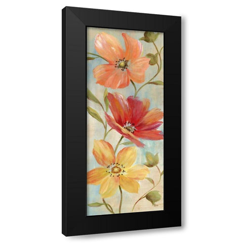 Spring Hues II Black Modern Wood Framed Art Print with Double Matting by Nan