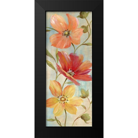 Spring Hues II Black Modern Wood Framed Art Print by Nan