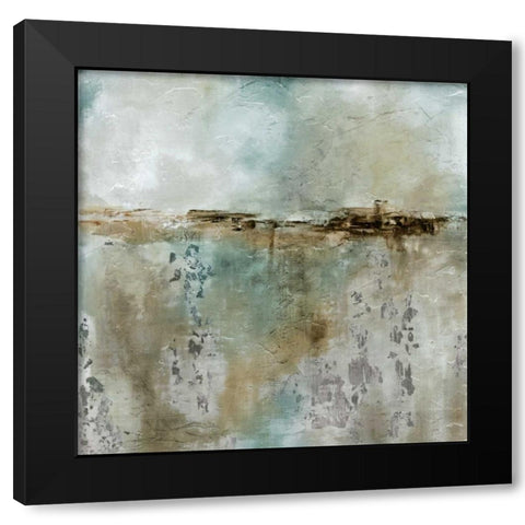 Misty Dawn in Blue Black Modern Wood Framed Art Print with Double Matting by Robinson, Carol