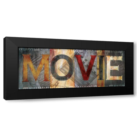 Movie Black Modern Wood Framed Art Print with Double Matting by Nan