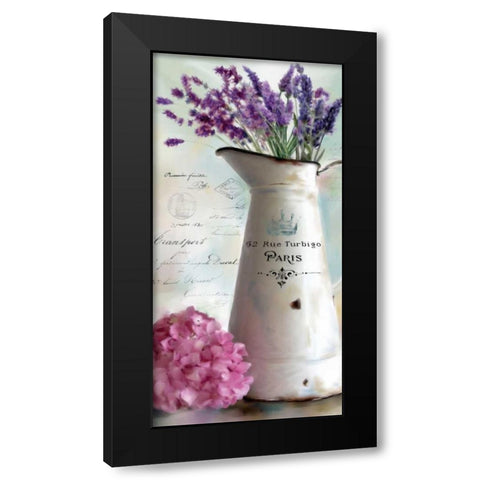 Paris Bouquet II Black Modern Wood Framed Art Print with Double Matting by Robinson, Carol