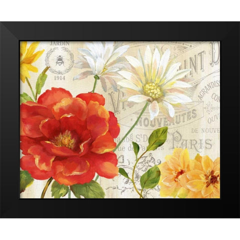 Spring Ensemble I Black Modern Wood Framed Art Print by Nan