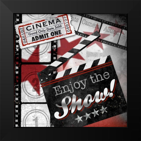 Enjoy the Show Black Modern Wood Framed Art Print by Knutsen, Conrad