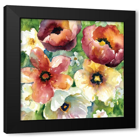 Fiesta Primavera II Black Modern Wood Framed Art Print with Double Matting by Robinson, Carol