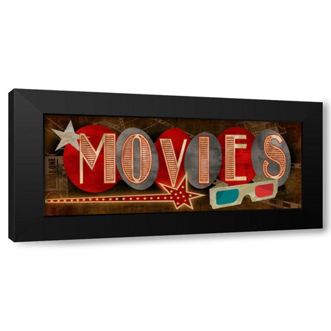 Movies Black Modern Wood Framed Art Print with Double Matting by Knutsen, Conrad
