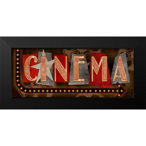 Cinema Black Modern Wood Framed Art Print by Knutsen, Conrad
