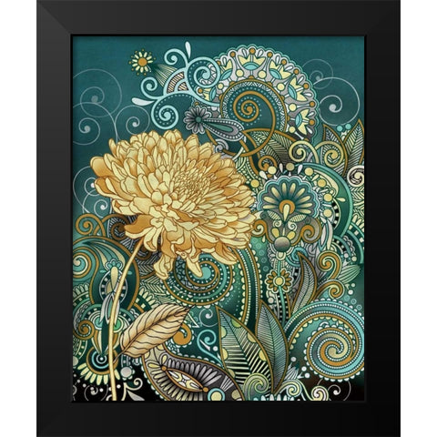 Inspired Blooms I Black Modern Wood Framed Art Print by Knutsen, Conrad
