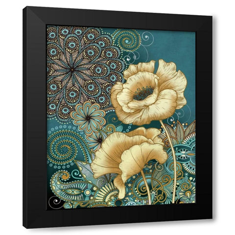 Inspired Blooms II Black Modern Wood Framed Art Print with Double Matting by Knutsen, Conrad