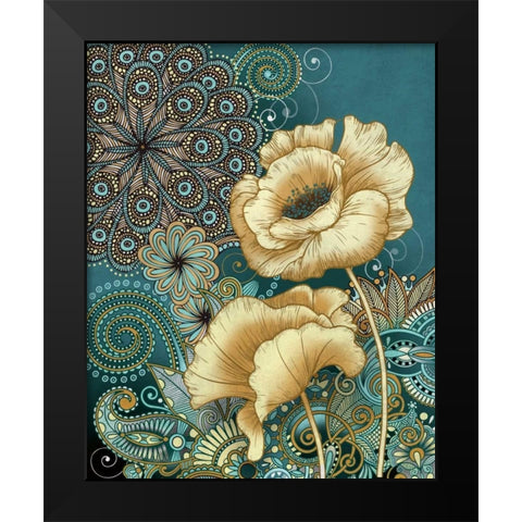 Inspired Blooms II Black Modern Wood Framed Art Print by Knutsen, Conrad