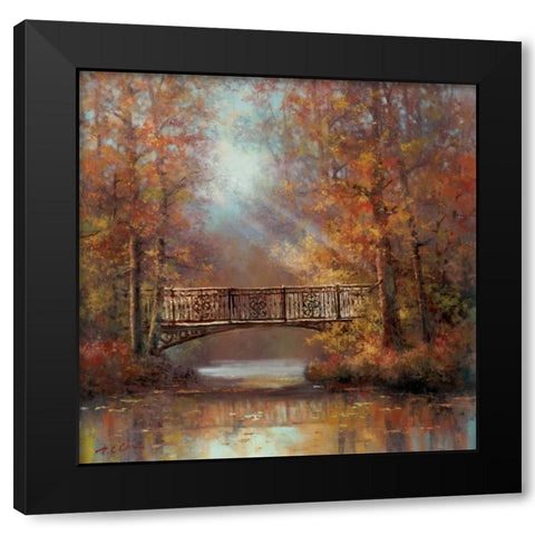 Bridge of Peace II Black Modern Wood Framed Art Print by Chiu, T.C.