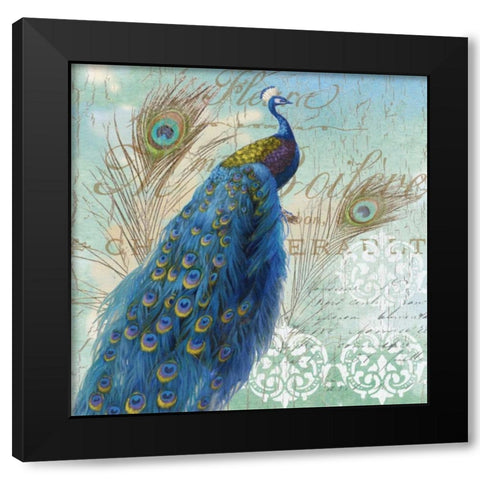 Le Plume I Black Modern Wood Framed Art Print with Double Matting by Nan