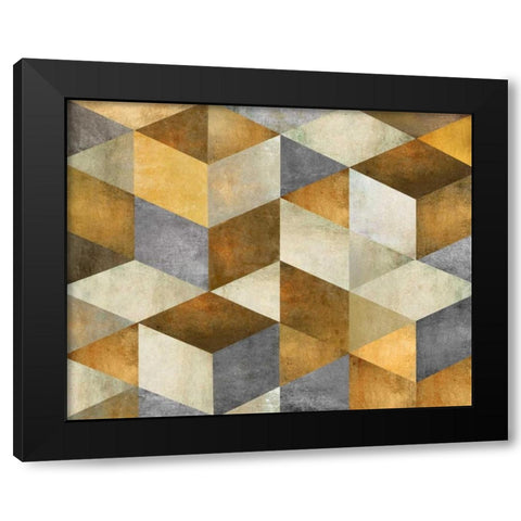 Cubist Light Black Modern Wood Framed Art Print by Knutsen, Conrad