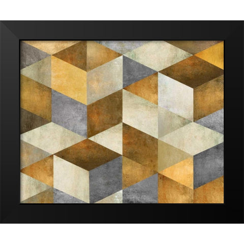 Cubist Light Black Modern Wood Framed Art Print by Knutsen, Conrad