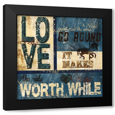 Love Worth While Black Modern Wood Framed Art Print by Knutsen, Conrad