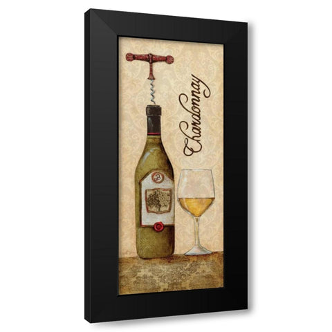 Chardonnay Black Modern Wood Framed Art Print by Tava Studios