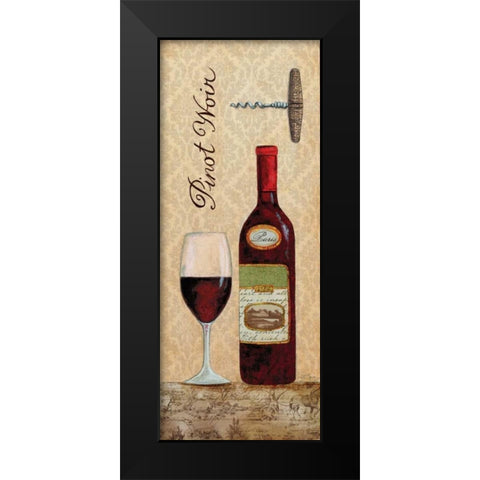 Pinot Black Modern Wood Framed Art Print by Tava Studios