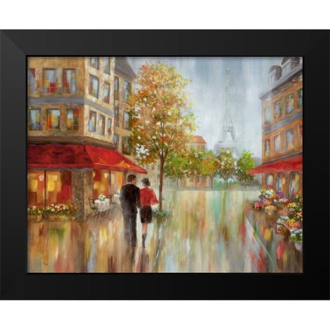 Romantic Promenade II Black Modern Wood Framed Art Print by Nan