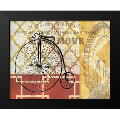 Cyclisme II Black Modern Wood Framed Art Print by Nan