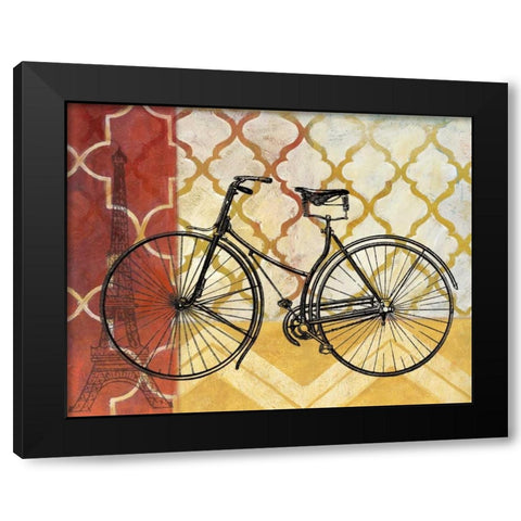 Cyclisme III Black Modern Wood Framed Art Print with Double Matting by Nan