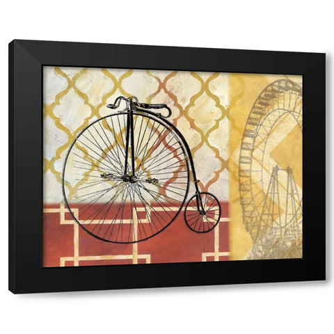 Cyclisme IV Black Modern Wood Framed Art Print with Double Matting by Nan