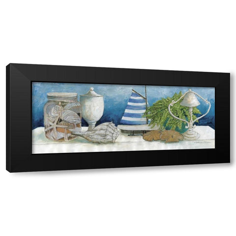 Beach Memories II Black Modern Wood Framed Art Print with Double Matting by Olson, Charlene
