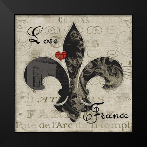 Ode to Paris II Black Modern Wood Framed Art Print by Robinson, Carol