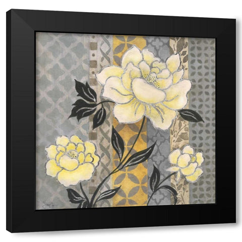 Treasure Garden I Black Modern Wood Framed Art Print by Tava Studios