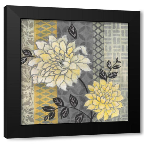 Treasure Garden II Black Modern Wood Framed Art Print by Tava Studios