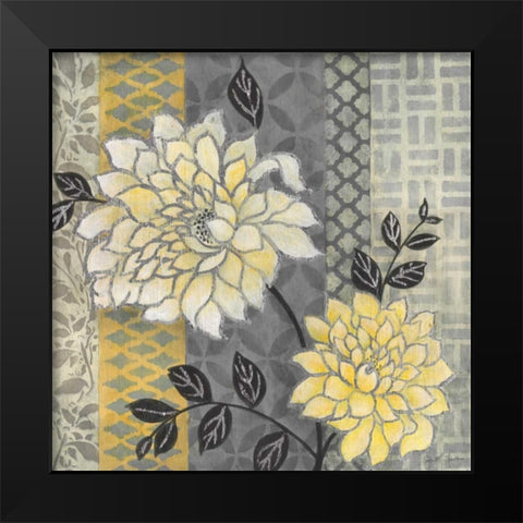Treasure Garden II Black Modern Wood Framed Art Print by Tava Studios