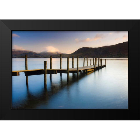 Brandlehow Bay Jetty Black Modern Wood Framed Art Print by Delimont, Danita