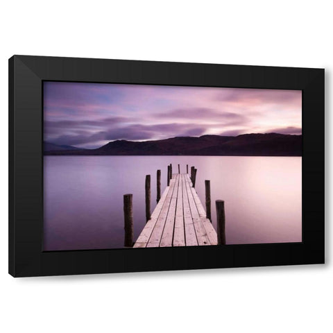 Brandlehow Bay Jetty-Derwenter Black Modern Wood Framed Art Print by Delimont, Danita