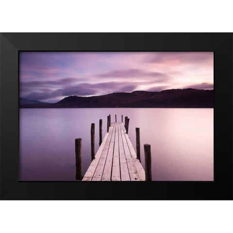 Brandlehow Bay Jetty-Derwenter Black Modern Wood Framed Art Print by Delimont, Danita