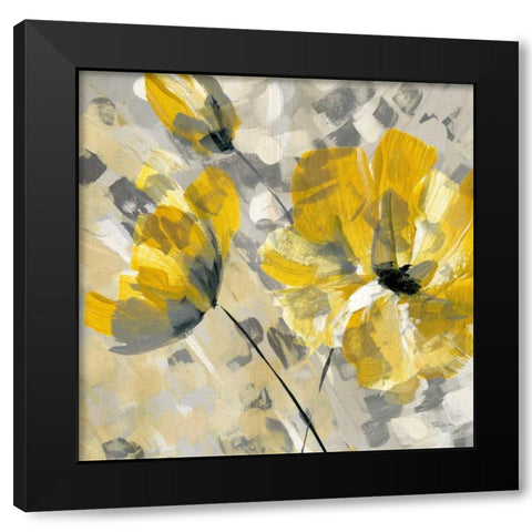 Buttercup II Black Modern Wood Framed Art Print with Double Matting by Craven, Katrina