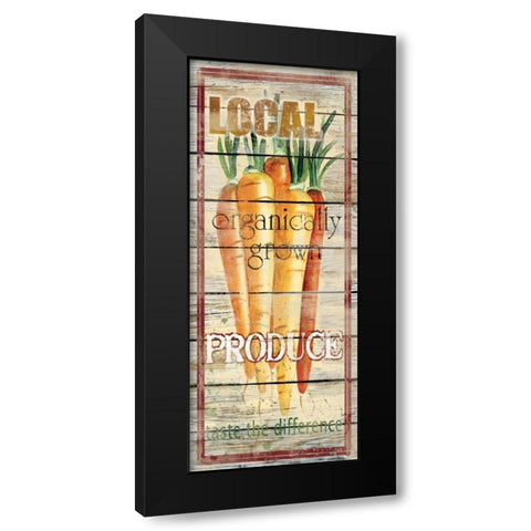 Carrots Black Modern Wood Framed Art Print with Double Matting by Robinson, Carol