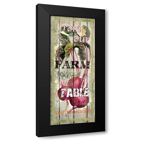 Beets Black Modern Wood Framed Art Print with Double Matting by Robinson, Carol