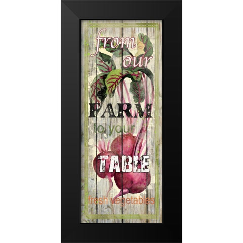 Beets Black Modern Wood Framed Art Print by Robinson, Carol