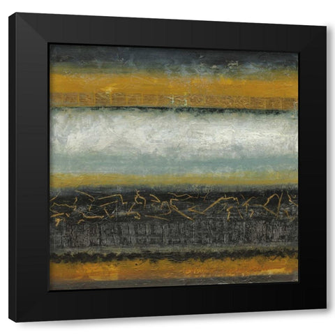 Gold Matter Black Modern Wood Framed Art Print by Tava Studios