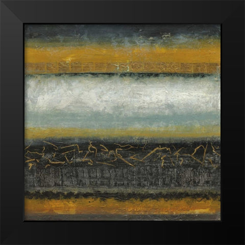 Gold Matter Black Modern Wood Framed Art Print by Tava Studios