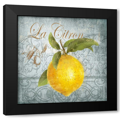 La Citron Black Modern Wood Framed Art Print by Knutsen, Conrad